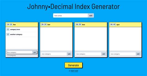 There isn't currently a good way to. . Johnny decimal system examples